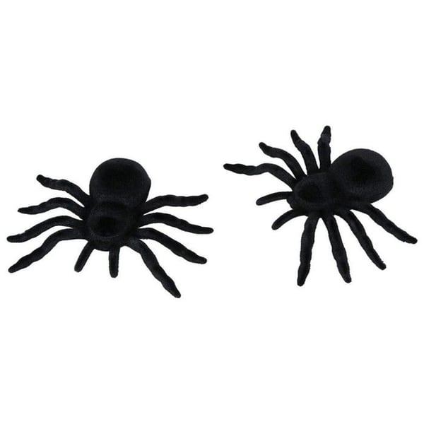 2 SPINNARE DEKOR PVC 10CM SVART