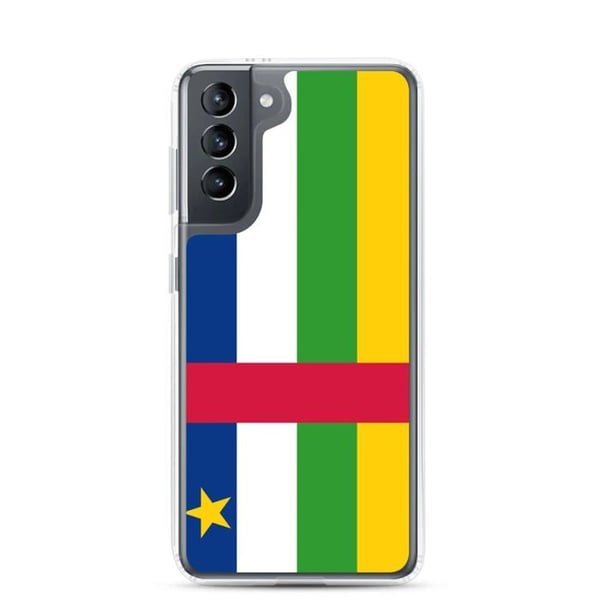 Mobilskal - Samsung - Galaxy S21 Plus - Flagga Centralafrikanska Republiken - Mjuk - Flerfärgad