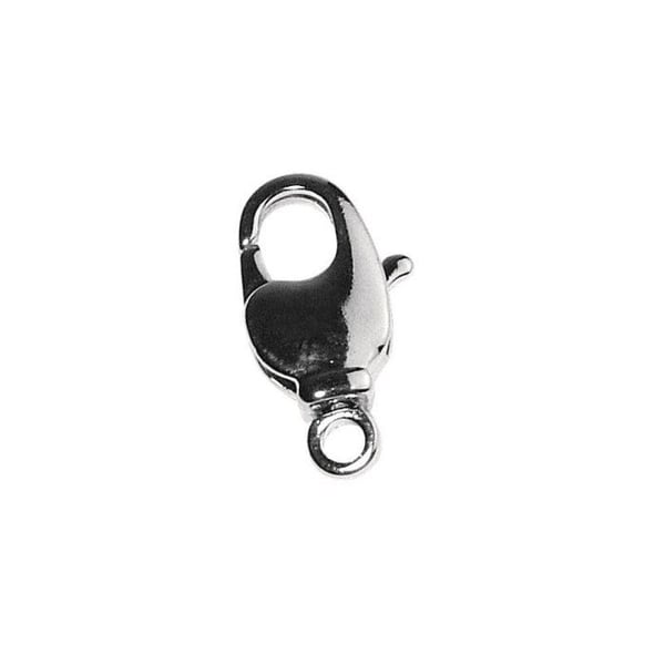 Karbinhake framtill. roterande ögla, silver, 8,9x16,8mm, 2 st