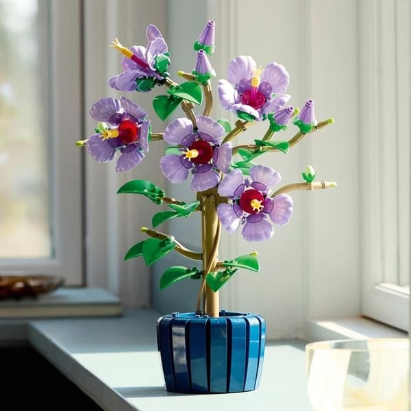 Plante i mursten - LEGO - Botanicals 10372 - Hibiscus - 660 dele - Indretning