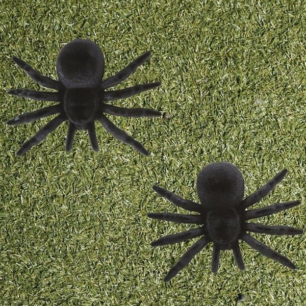 2 SPINNARE DEKOR PVC 10CM SVART