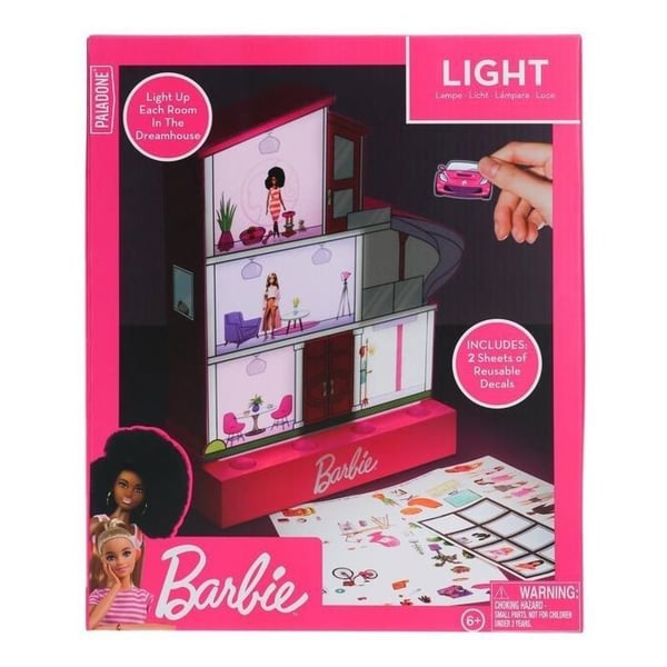 Dekorativ lampa - PALADONE - Barbie Dreamhouse - Rosa - 1W - Inomhus