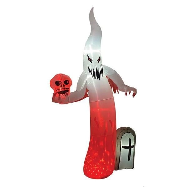 Luminös uppblåsbar spöke - P'TIT CLOWN - 22334 - 5 LED-lampor - 270 cm - inbyggd pump
