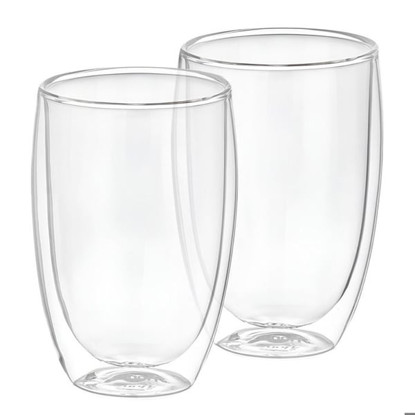 Verres Double Paroi - CHEFFINGER - 350ml - Glas Borosilikat - 2-pack - Transparent