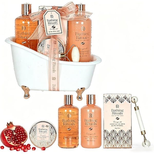 Lyxigt Ljusrosa Avkopplande Badpresentset – Set 5 delar Lyxigt Ljusrosa Avkopplande Badpresentset – Set 5 delar