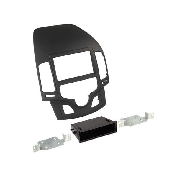 Mjuk touch 2-DIN facadadapter med förvaringsfack kompatibel med Hyundai i30 svart Mjuk touch 2-DIN facadadapter med förvaringsfack kompatibel med Hyundai i30 svart