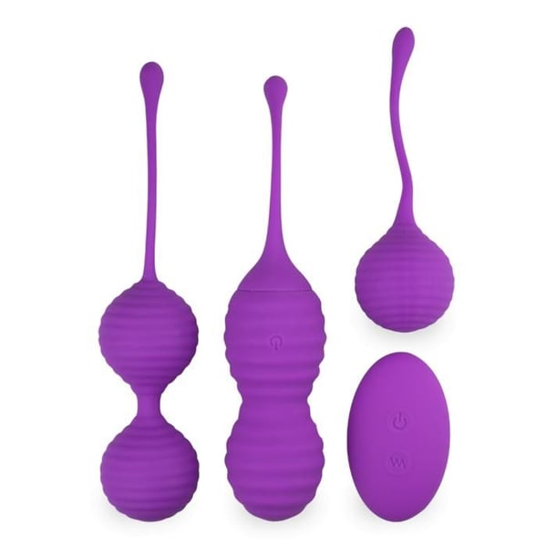 Vibrerande geisha-bollar Trio Sweetheart - Lila
