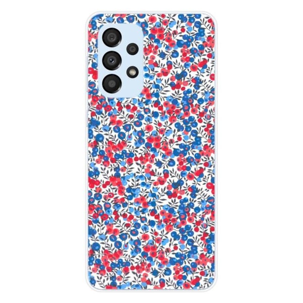 1001Coques - Silikonfodral kompatibelt med Samsung Galaxy A33 5G - Liberty Wiltshire blå mönster - Originaldesign tryckt i Frankrike