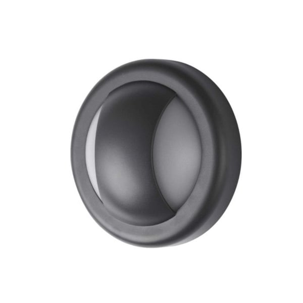 LED vägglampa 6W 250 lumen 4000K dagsljus IP65 rund EDM - Grå
