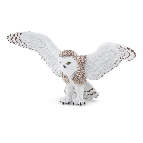 Figur - PAPO - Flygande uggla - Ultra realistisk - Handmålad - 7.6 x 3.9 x 12.8 cm