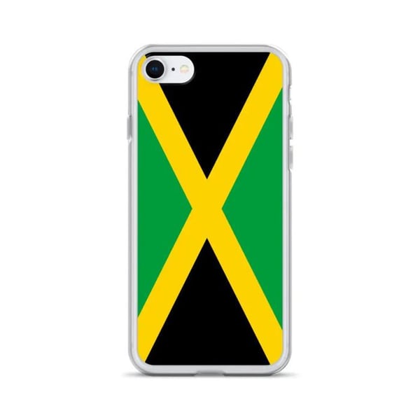 Telefonskal - PIXELFORMA - Jamaicaflagg - Kompatibel med iPhone 8 - Mjuk - Stötresistent