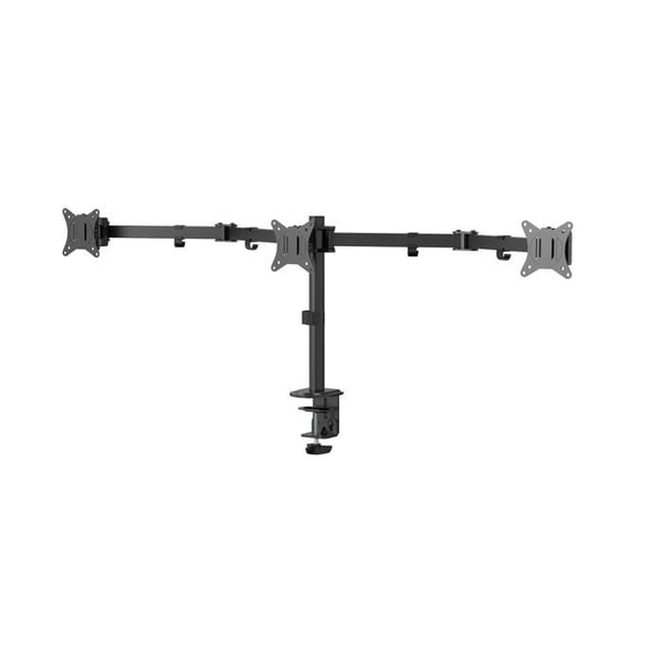 Justerbar Skrivebordstøtte - GEMBIRD - 3 Skærme 17''-27'' - 7 kg pr. arm - VESA-kompatibel - Sort