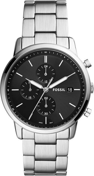 Klocka - Fossil - Herr - Kvarts - Analog - Grått stål