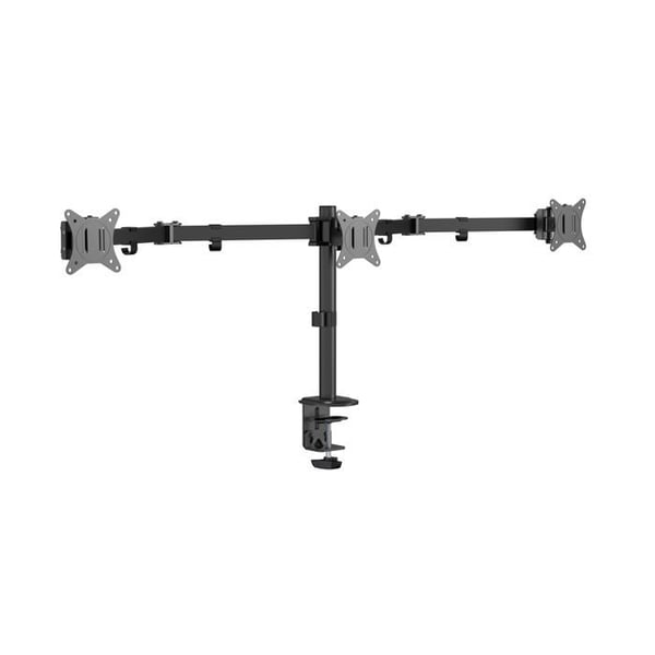Justerbar Skrivebordstøtte - GEMBIRD - 3 Skærme 17''-27'' - 7 kg pr. arm - VESA-kompatibel - Sort