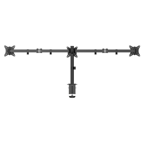 Justerbar Skrivebordstøtte - GEMBIRD - 3 Skærme 17''-27'' - 7 kg pr. arm - VESA-kompatibel - Sort