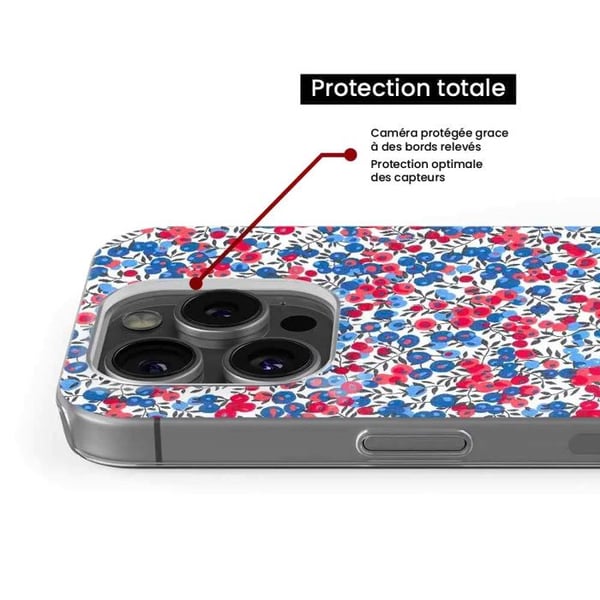 1001Coques - Silikonfodral kompatibelt med Samsung Galaxy A33 5G - Liberty Wiltshire blå mönster - Originaldesign tryckt i Frankrike