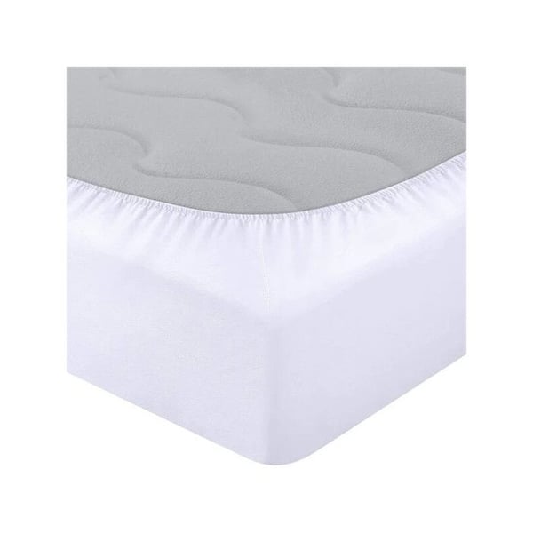 Vattentät madrasskydd "Bambou" 120 x 190 cm med 35 cm kant - Vit -