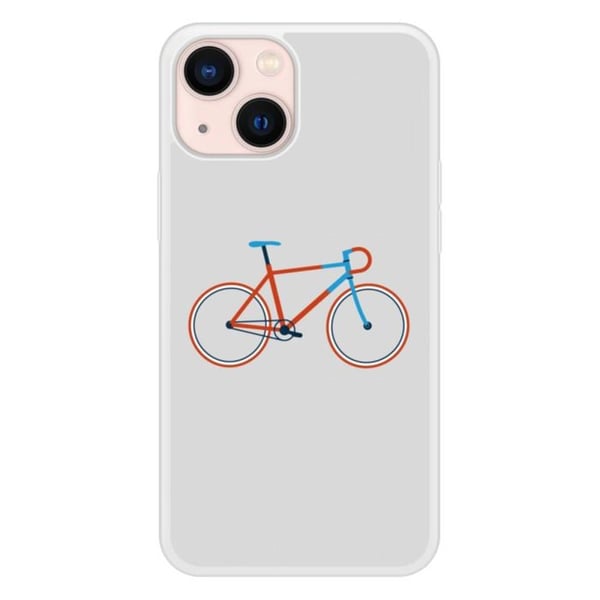 Coque iPhone 13 Mini i silikon med förstärkning, tryckt, kompatibel med cykelfärgen Hipster.