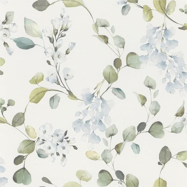 tapet i papper 285789 tapet blommor floral 53 x 1005 cm Rasch Selection blå