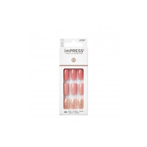 Falska naglar - KISS - IMM19C - Rosa/Rosé - Förpackning av 30 - Enkel applicering