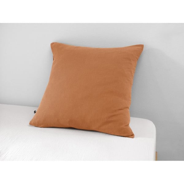 Kuddfodral "Gaïa" 60 x 60 cm & 50 x 70 cm "Gaze de Coton" Effekten av fjäril - Gaia Abricot - Kuddfodral 60 x 60 cm