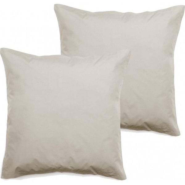 Set med 2 pillowcase av 100% kammad bomull percale med långa fibrer 80 trådar/cm² Vent du sud - Elfenben - Set med 2 pillowcase 65 x
