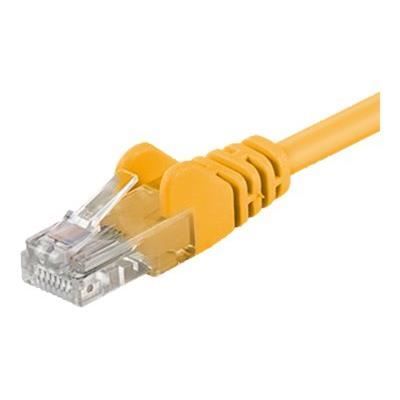 Goobay Nätverkskabel Cat5e UTP RJ45 hane-hane 1,5 m gul - guldpläterade kontakter