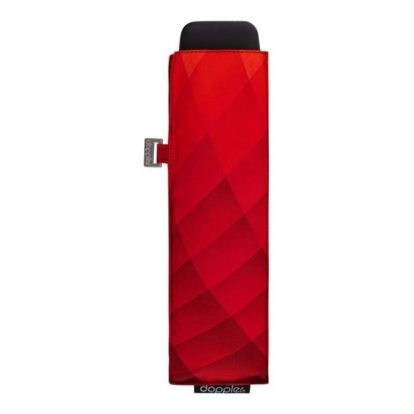 Doppler mörkröd fickparaply för kvinnor - Carbonsteel Mini Slim Fusion Red / Yellow 286565