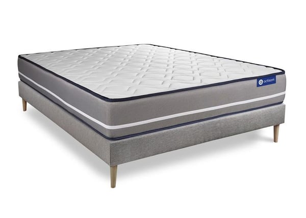Madrass- och boxspringset 130x200 cm - Actimemo Pur - Boxspringkit Grå