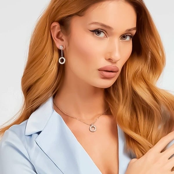 Halsband - Guess - JUBN03159JWRHT - Stål - Silver - Cubic Zirconia