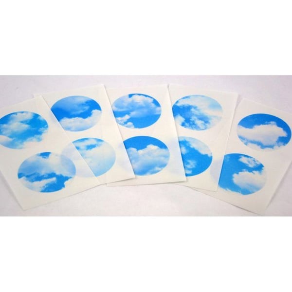 Maskeringstejp - Maskeringstejp MT Casa Seal Sticker rund och washi himmel - blå himmel