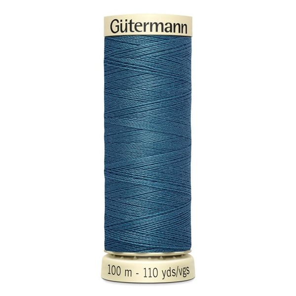 Lot om 5 spolar 100m Tråd 100% polyester Gutermann Ref 788988 - Att 903 - stålblå
