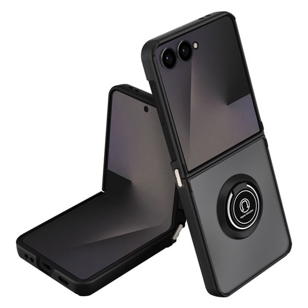 Skyddsskal - AVIZAR - Samsung Galaxy Z Flip 7 - Svart - Magnetring - Stötsäker