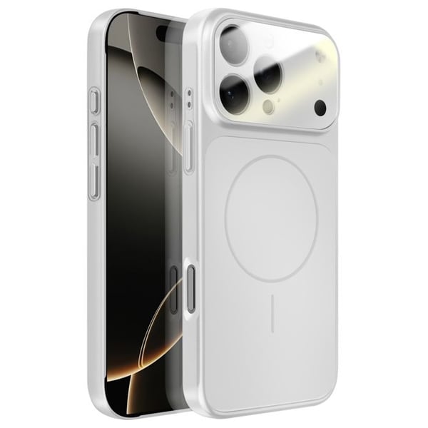 MagSafe-skal för iPhone 16 Pro Max Hårt med Glas Kameraskydd Silver