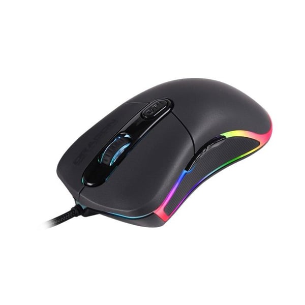 Dragonwar G21 CASTER Professional RGB 7000dpi Ergonomisk och anpassningsbar spelmus med 7 knappar - svart- USED