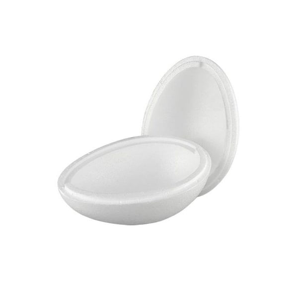 Polystyrenägg, 2 delar, 2 halvklot, höjd 30 cm