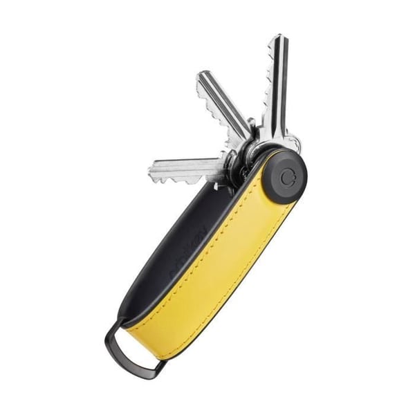 Organisatör för nycklar - Orbitkey - Läder - Solgult - Elegant och hållbar design