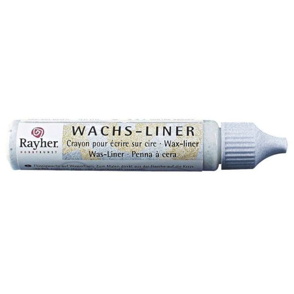 Glittrande krita för vax, flaska 30ml, silverglittrig