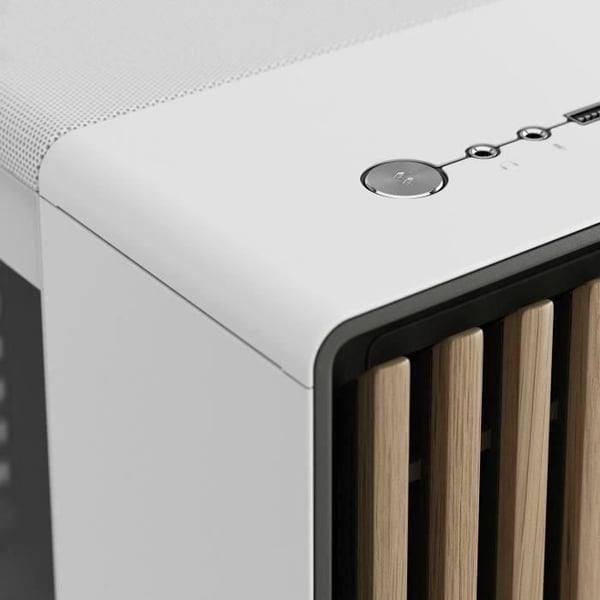 PC-fodral - FRACTAL DESIGN - North XL Chalk White TG Clear - FD-C-NOR1X-04 - E-ATX - Elegant trä- och legeringsdesign