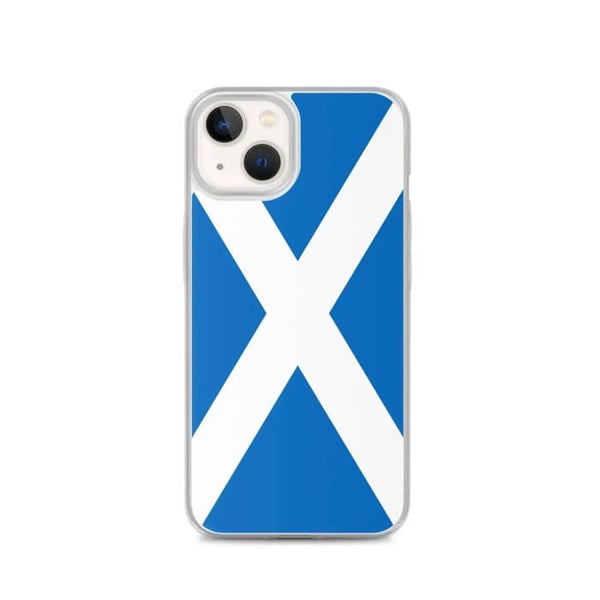 Mobilskal – Skottlands flagga – Kompatibel med iPhone 13 – Mjuk fodral – Slitstark och stötresistent - Silikon - Pixelforma