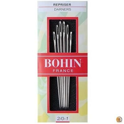 Sticknålar - BOHIN - Assortiment av 10 kort - Storlek 2/0-1 - För ull - Montering