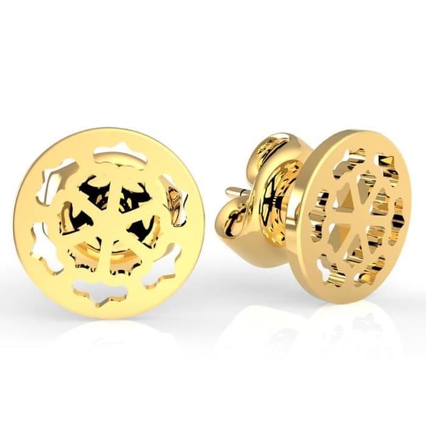 Örhänge - GUESS SMYCKE - PEONY ART UBE29076 - Guld - Rostfritt stål - Säkerhetsskruvstolpar