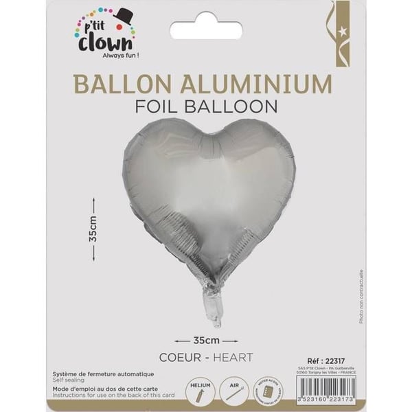 Aluminiumhjärta - PTIT CLOWN - Hjärta - Silver - Grå - Aluminium