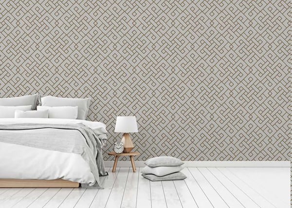 Grafiskt Tapet Domenico M1-No.665 Grå Guld Geometrisk Tapet
