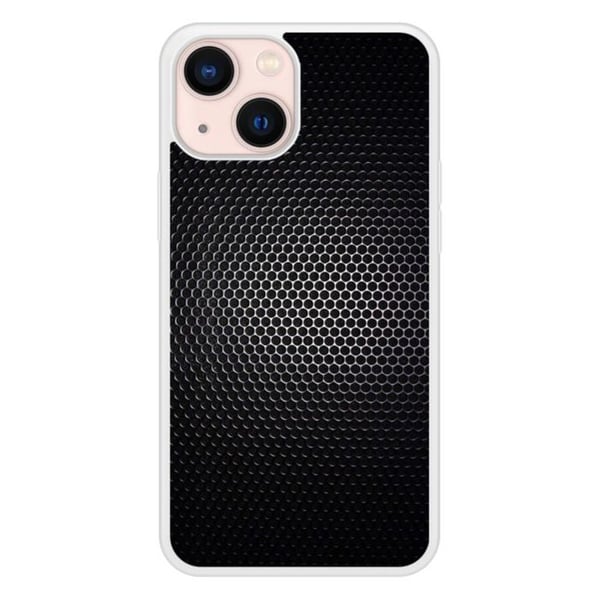 Silikonskal med förstärkt tryck kompatibel med Apple iPhone 13 Mini Mörk metall