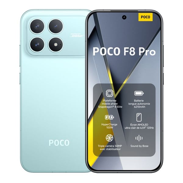 Smartphone - XIAOMI - POCO F8 Pro - 12 Go RAM - 512 Go - AMOLED-skärm 6,59" 120 Hz