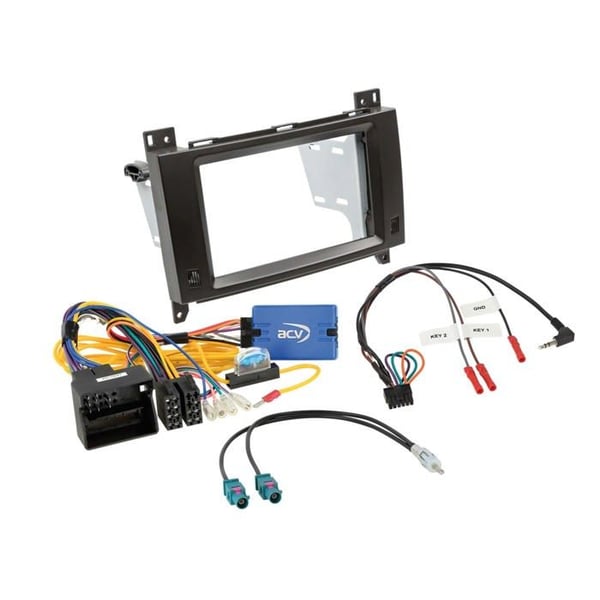 Kit 2-DIN - ACV - Mercedes Vito 2014-2024 - Framskiva - SWC-kontaktsats - Passiv antenn