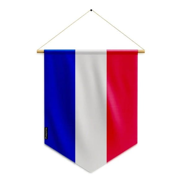 Fanion – Frankrikes flag – 30 x 45 cm – Polyester – Att hänga – Pixelforma
