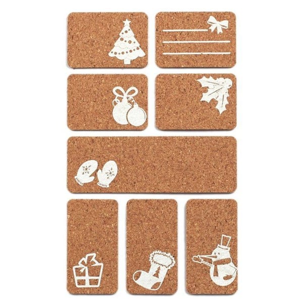 MégaCréa DIY - Klisteretiketter i kork 4 till 9 cm 8 stycken MégaCréa DIY - Klisteretiketter i kork 4 till 9 cm 8 stycken