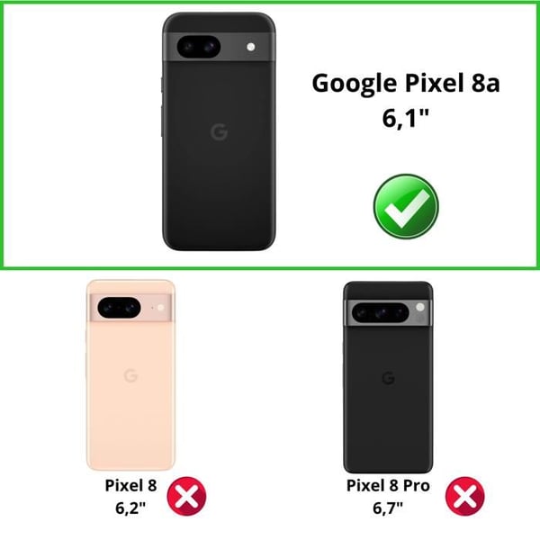 Härdat Glas - Phonillico - Google Pixel 8a - Pack av 4 - Represistent - Transparent